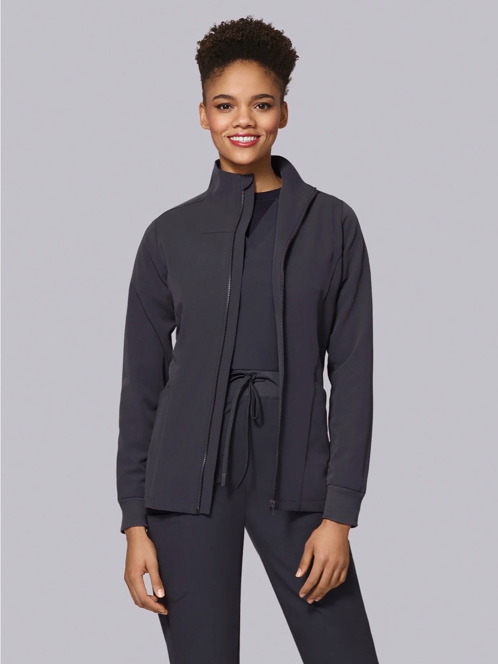 NWT Mandala Pewter Scrub Jacket